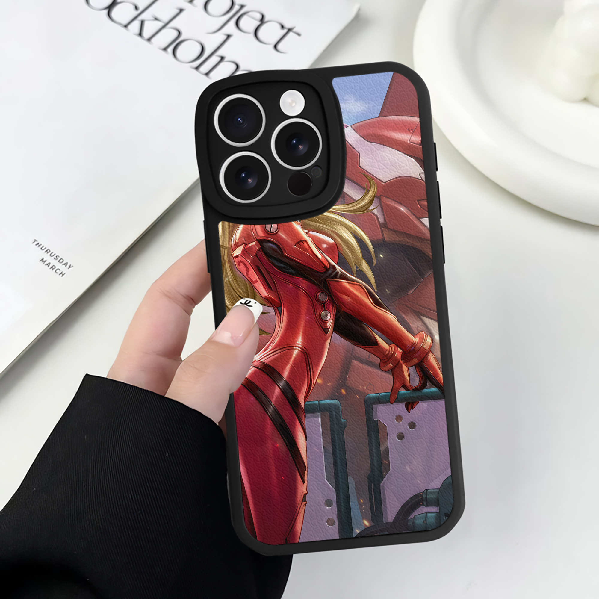 （画像用） EVA 新世紀エヴァンゲリオン 【iPhone 16シリーズ対応】シリコンスマホケース（レザー調） 材質：シリコン